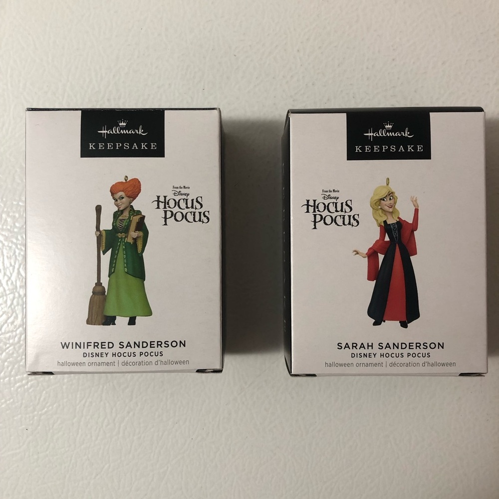 2023 Hallmark Keepsake Disney Hocus Pocus 2 Ornaments Winifred & Sarah Sanderson